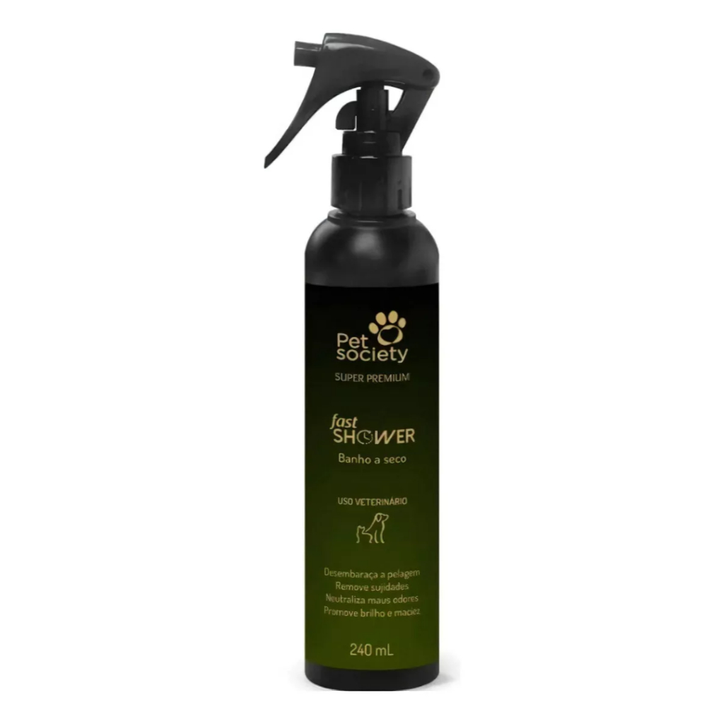 Banho A Seco Para Cães E Gatos Pet Society Fast Shower 240ml | Shopee ...