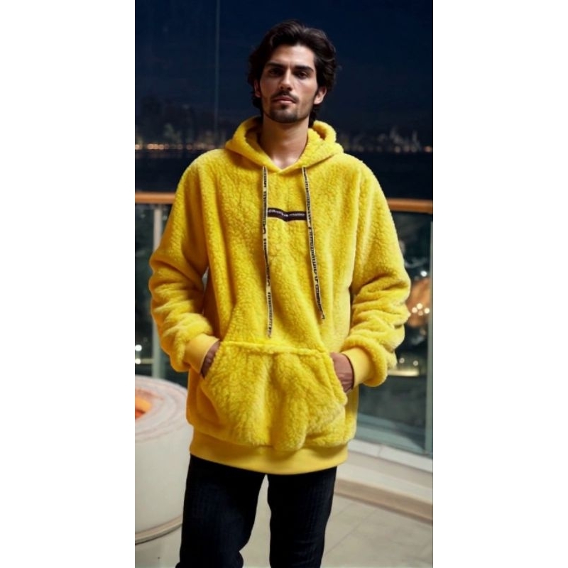 Blusa Inverno Teddy, Sherpa Unissex Com Capuz