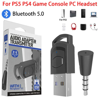 Adaptador de fone de ouvido sem fio, receptor para PS5, PS4 Game Console, PC Headset, Bluetooth 5.0.