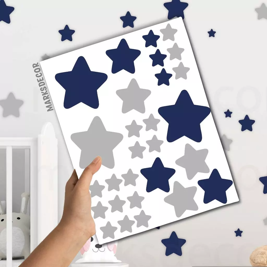 Adesivo Para Parede Estrelas Decoração Quarto Infantil