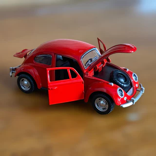 Miniatura Volkswagen Fusca em Metal Varias Cores, Surf, Mala – Um Clássico, Detalhado e com Fricção em Oferta na Shopee