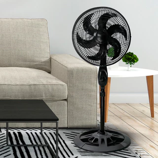 Ventilador Coluna Turbo de Chão Silencioso Ajustavel 75w 105cm 110v 6 Pás Hélices 3 Velocidade