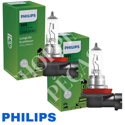 LAMPADA H11 12V 55W PHILIPS KIT COM 2 LAMPADAS PRONTA ENTREGA