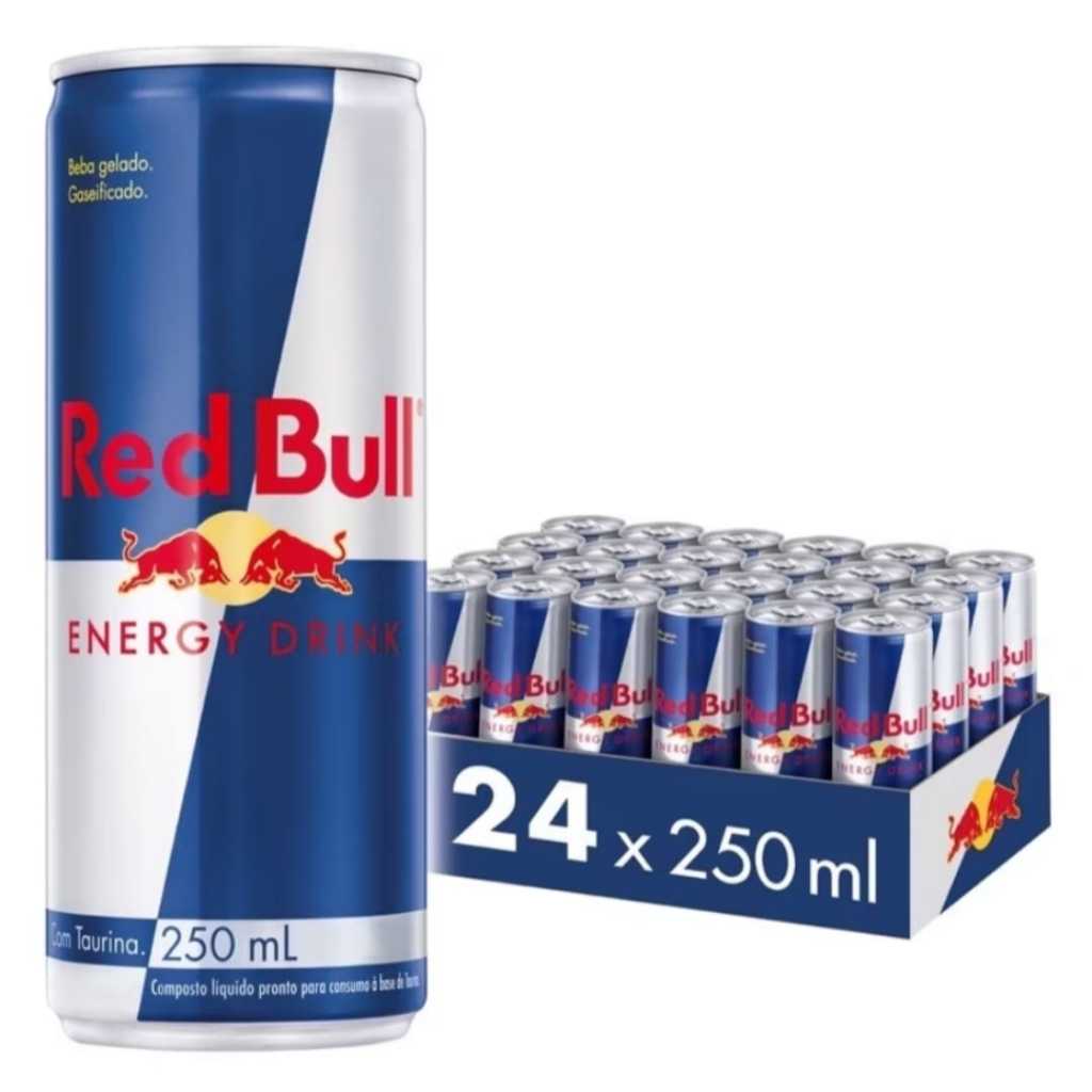 Redbul caixa 24 unidades pack 250ml red bull fardo fechado energetico ...