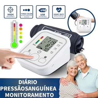 Monitor digital de pressão arterial de braço totalmente automático em Oferta na Shopee