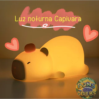 Luminária Capybara PLA Sleep Night Light Luz Nocturna