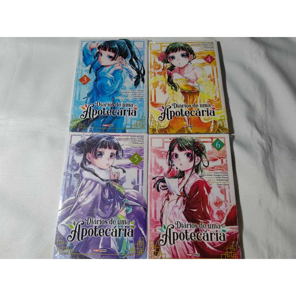 Kit Mangás Kusuriya No Hitorigoto - Diários De Uma Apotecária 3 ao 6 (4 Volumes) Panini Lacrados