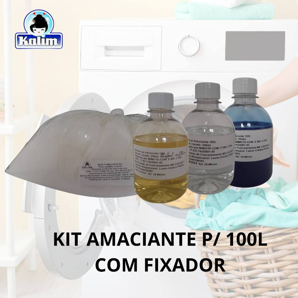 Kit Fabricação Amaciante Faz 100L C/ Fixador | Shopee Brasil