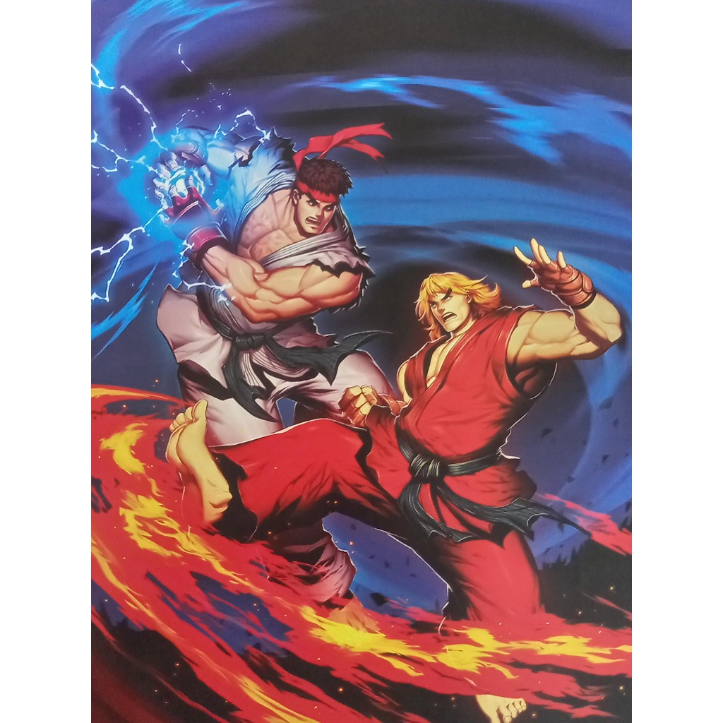 Poster A3 Decorativo Ryu Vs Ken masters Street Fighter 2 42x29,7
