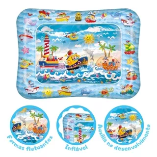 Tapete Água Inflável Bebê Almofada Atividade Para Crianças Brinquedo em Oferta na Shopee