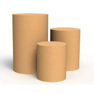 Kit Pegue E Monte Trio De Cilindros Liso P M G Em MDF Para Decoração Festa Aniversário