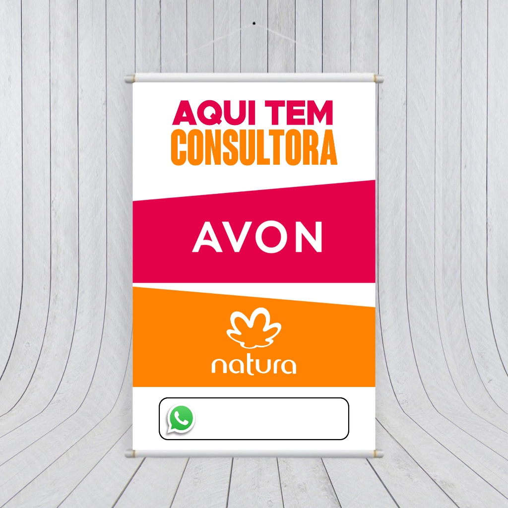 Banner Personalizado Placa Consultora Avon e Natura Revendedor | Shopee ...