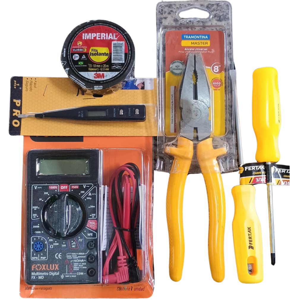 Ferramenta Kit 6PÇ Eletricista básico completo uso geral | Shopee Brasil