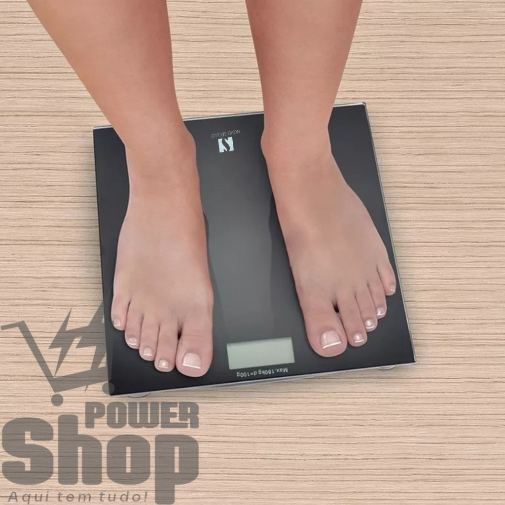 Balança Humana Digital Eletrônica Super Slim Até 180kg Com Vidro ...