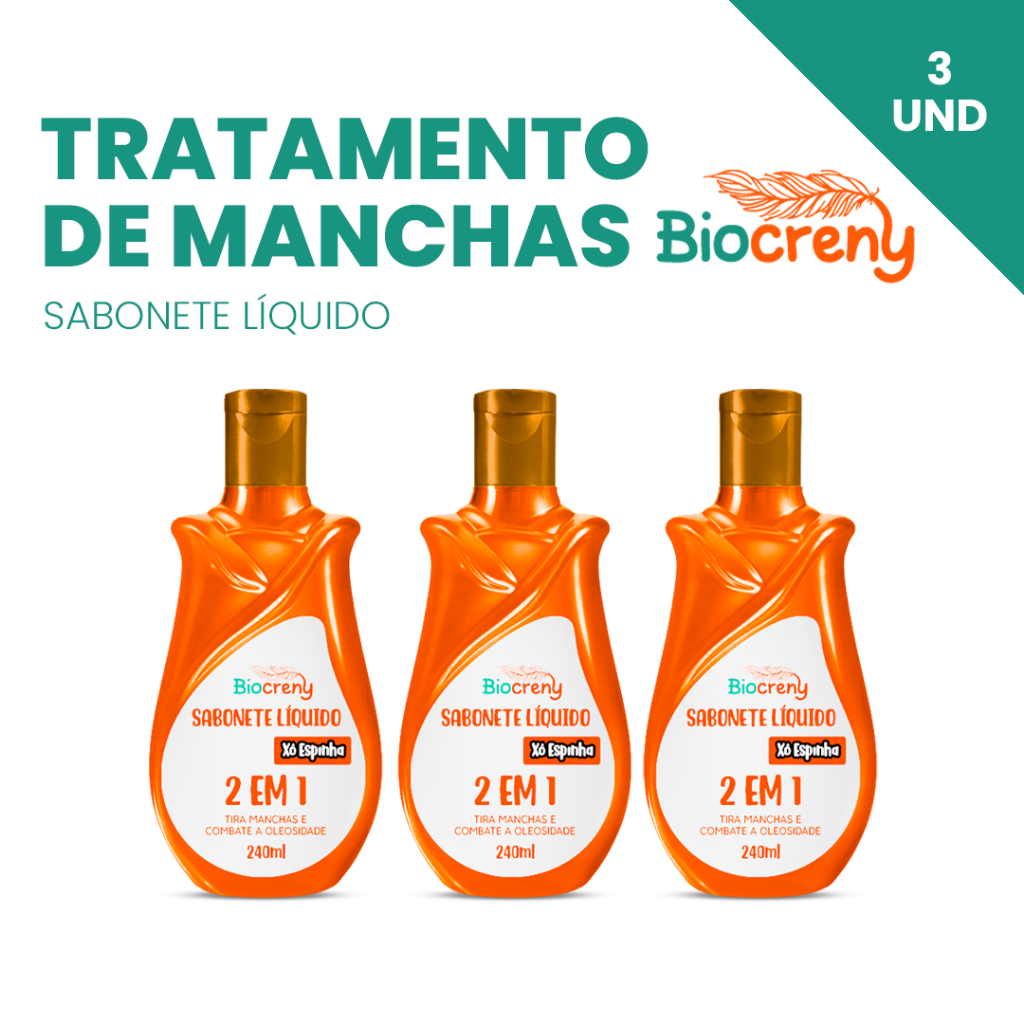 Kit 3 Sabonete Líquido Tratamento Eficaz para Acne Xô Espinha ...