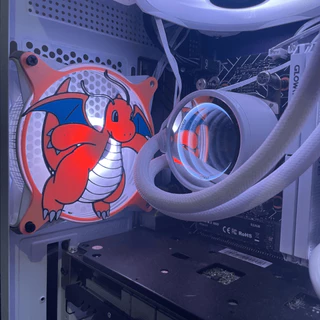 Grade Dragonite pokemon Fan 120mm Computador Personalizado Cooler RGB