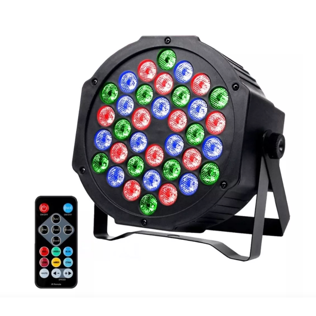 Led Refletor 36 Leds RgbW Canhão Luz Dj Bivolt + Controle | Shopee