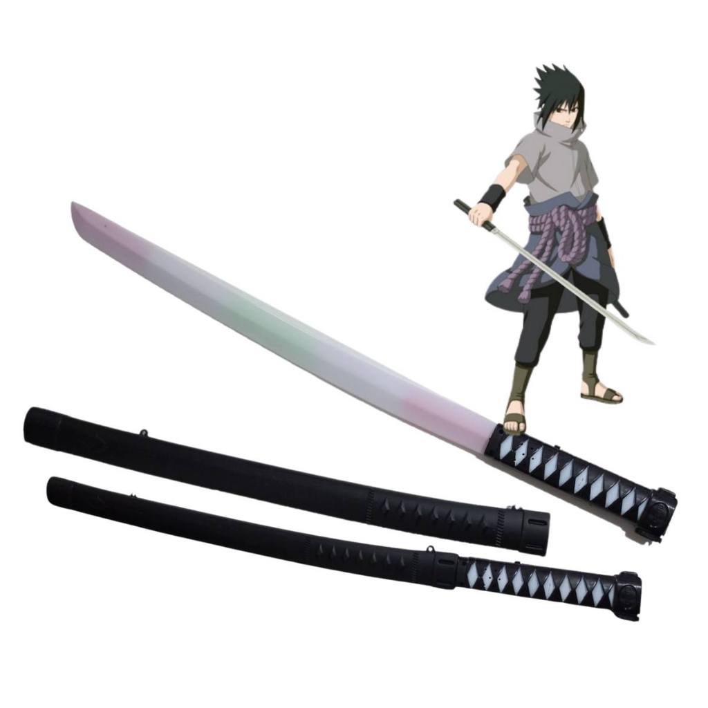 Espada Sasuke Naruto Brinquedo Ninja Samurai Com Som Luz Infantil
