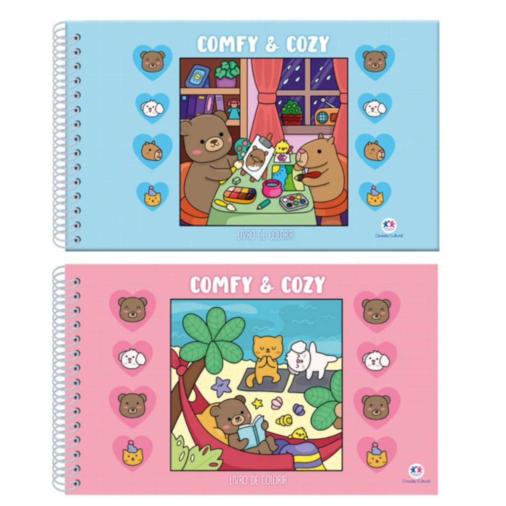 Livro De Colorir Comfy & Cozy Bobbie Goods Capa Dura 96 Páginas ...
