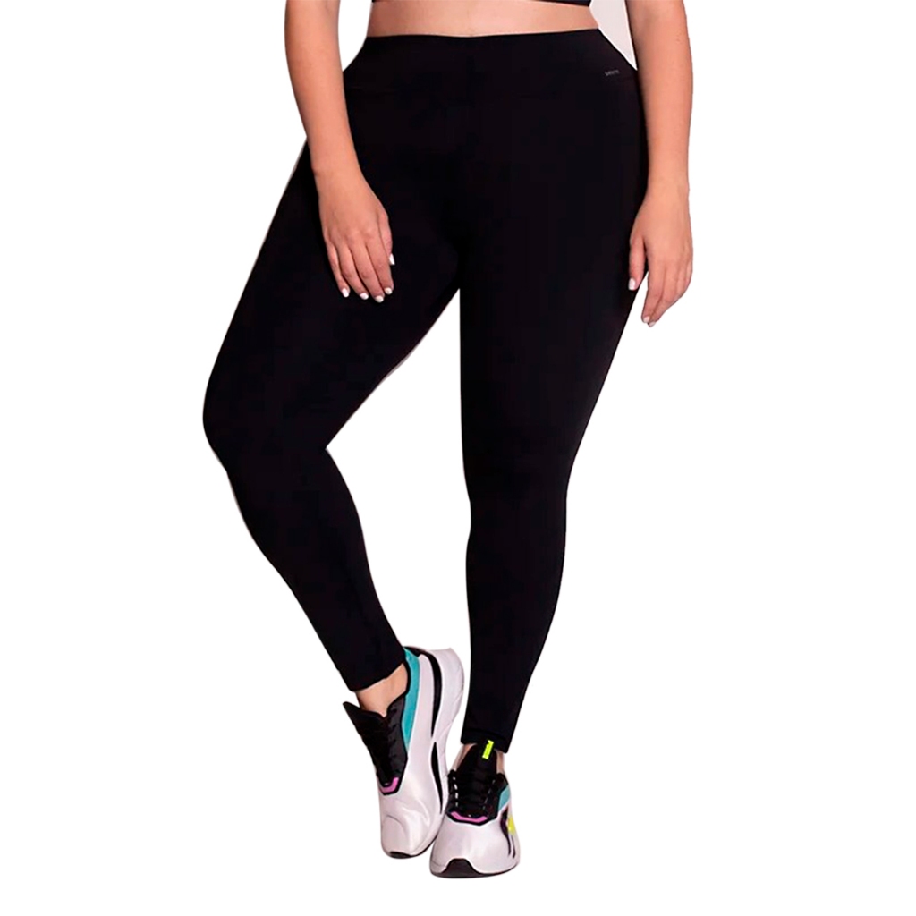 Legging Reforçada Plus Size Alta Sustentação Poliamida Cós Alto