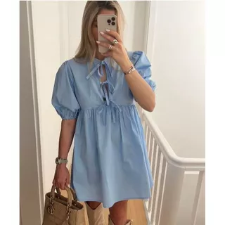 Vestido feminino maga curta YY2783 ( tricoline)