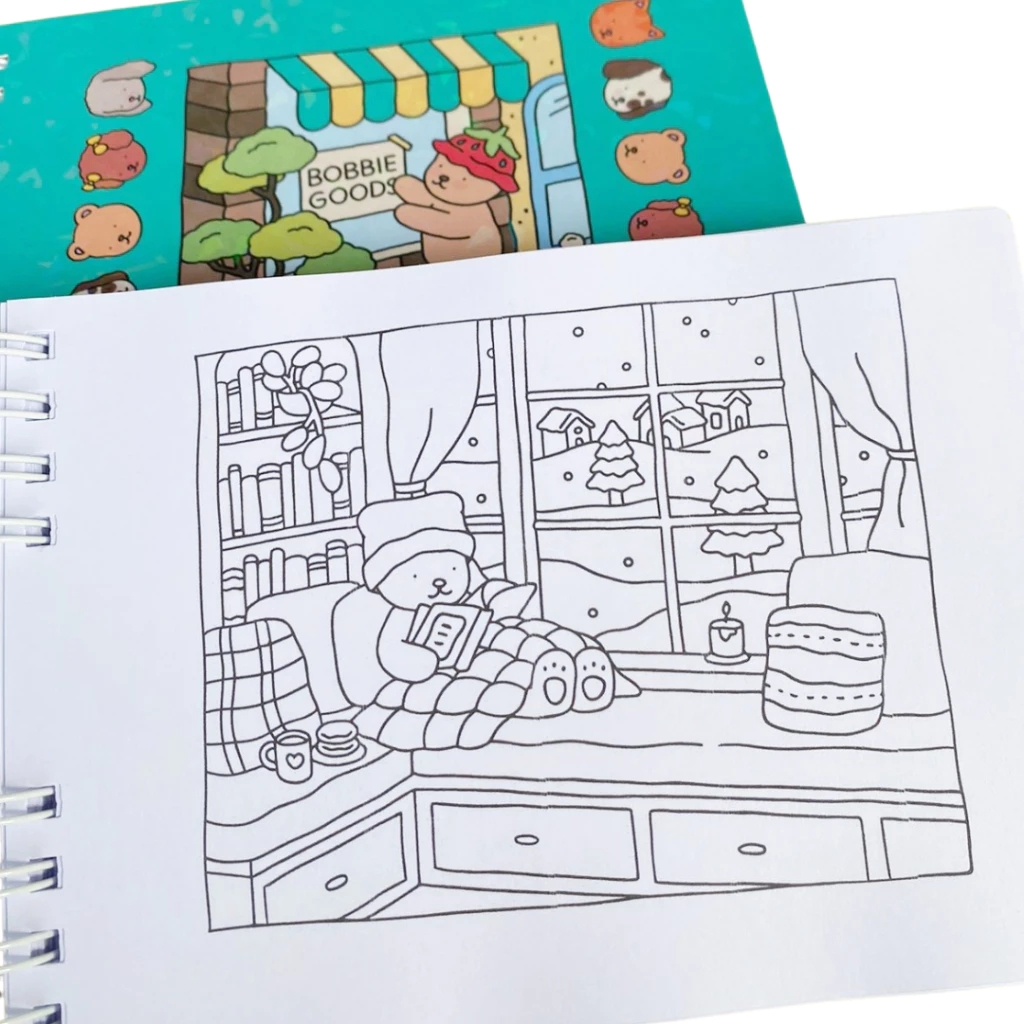 Livro de Colorir Bobbie Goods 100 Folhas grossas e Capa Dura | Shopee ...