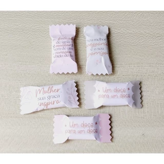 Lembrancinha Dia das Mulheres Personalizado com Bala - c/50 unidades em Oferta na Shopee