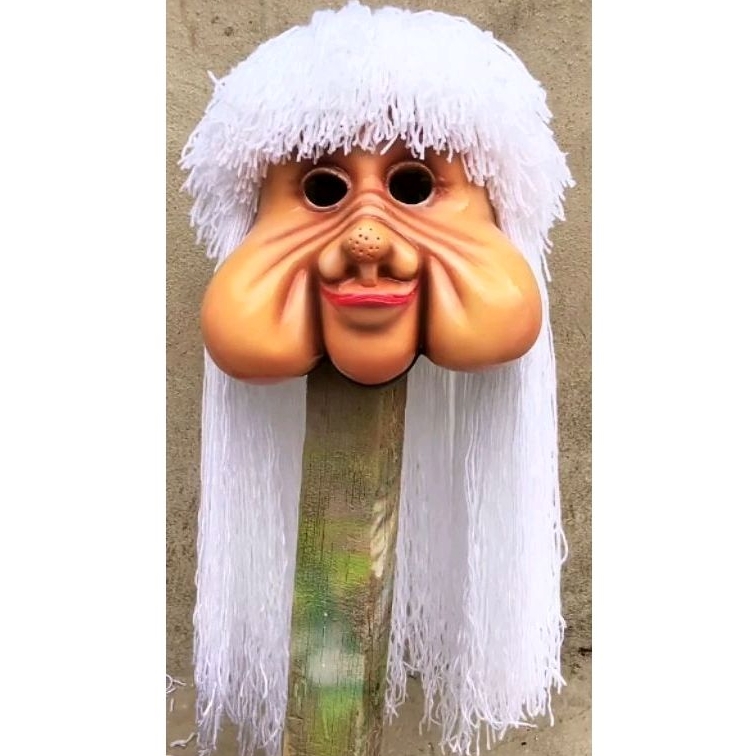 Máscara Fofão cabelo Branco Longo original carreta furacão e carreta da ...