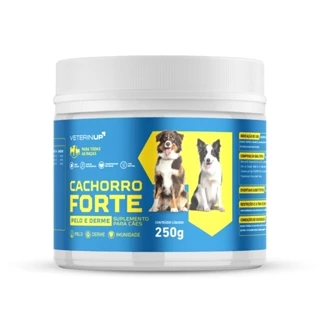 Cachorro Forte Pelo e Derme 1 Pote 250g - Imunidade Pelo e Derme