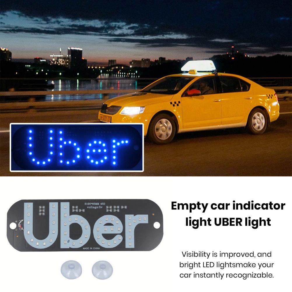 Placa UBER Luz de LED USB com Ventosas para Carro Sinalização Super ...