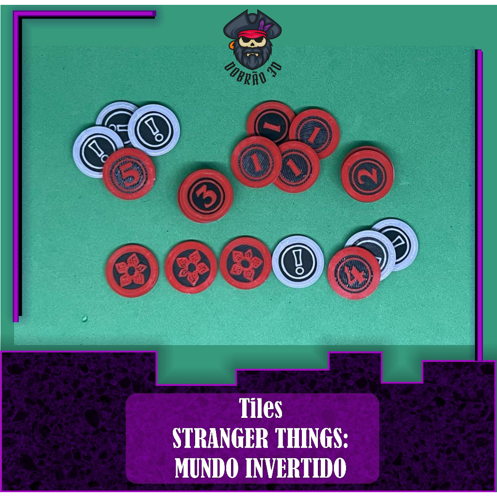 Kit de tokens do jogo Stranger Things - Mundo Invertido | Shopee Brasil
