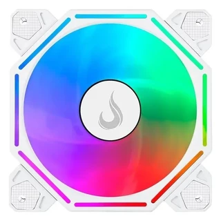 Cooler Fan Gamer 2000 RPM PWM Led Argb 3 pinos 5v Controlável P/ Gabinete 120mm 120m | Rise Mode Hex Tornado Branco