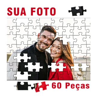 Quebra - cabeça personalizado 60 peças - Crie um presente único e emocionante com sua foto favorita -Diversão para todos