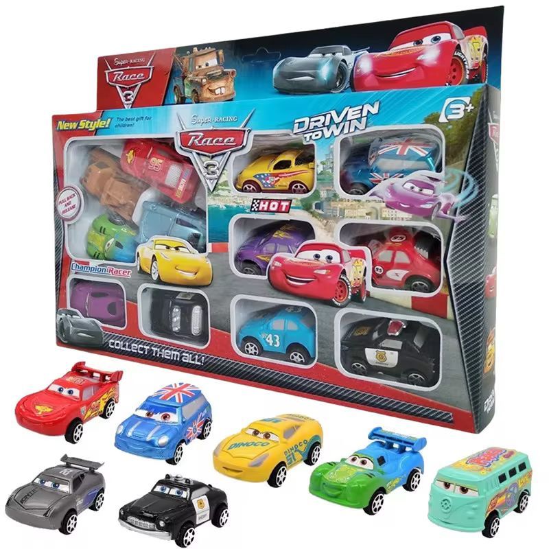 Kit de Brinquedos Disney-Pixar Carros: 12 Pcs com Relâmpago McQueen ...