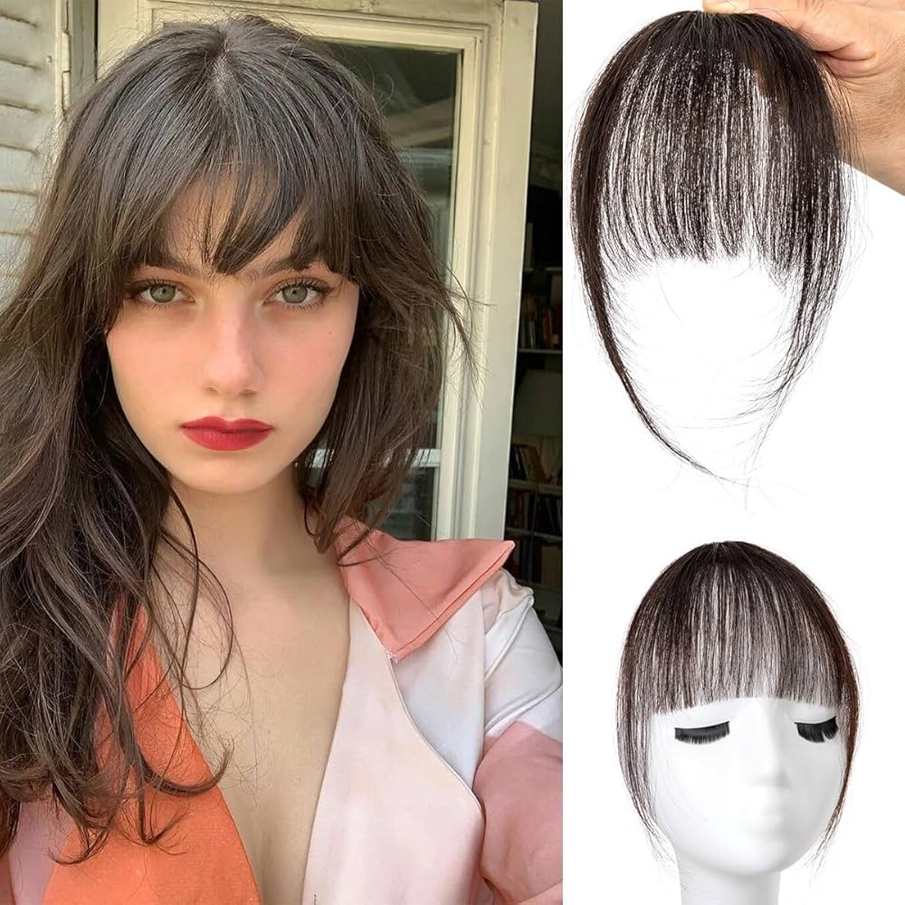 Franja De Cabelo Humano Natural Liso Aplique Tic Tac tamanho P | Shopee ...