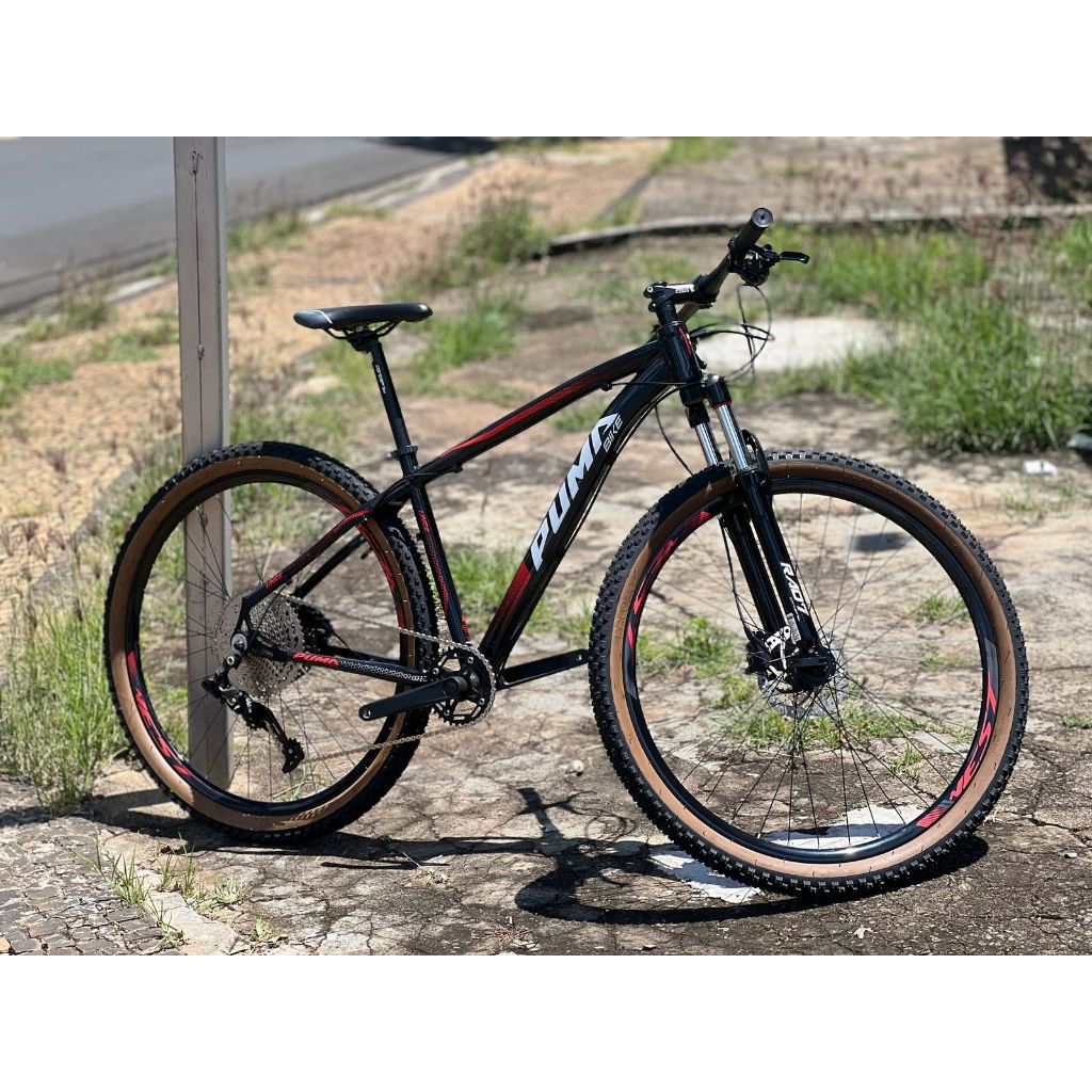 Bicicleta Aro 29 Puma 1x12v Hidráulico Suspensão Com Trava No Guidão Tamanho 17