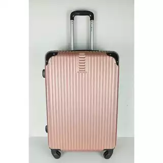 Mala de viagem Grande  23 kg para avião com rodinhas 360 giratorias em fibra abs     Medidas 69x44x28  Cor Rose