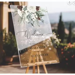 Quadro Decorativa Casamento Acrílico Recepção Bem Vindos Welcome