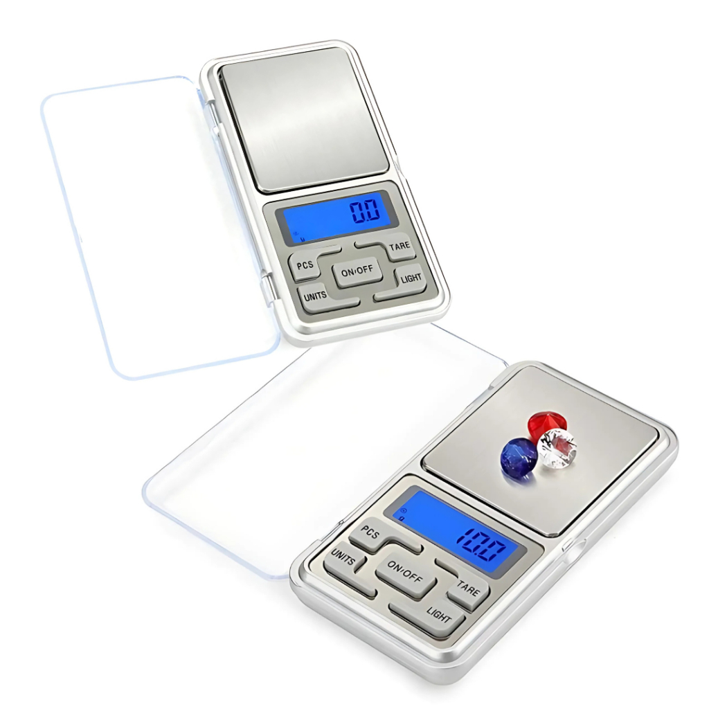Mini Balança Digital de Alta Precisão Portátil 0.1g á 500g Pesar Joias ...