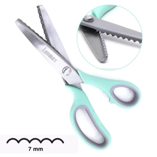 TESOURA PROFISSIONAL PICOTAR ARRENDODADO ONDINHA ESCALOPE LANMAX PARA TECIDOS/EVA/COURO/PAPEL/SCRAP