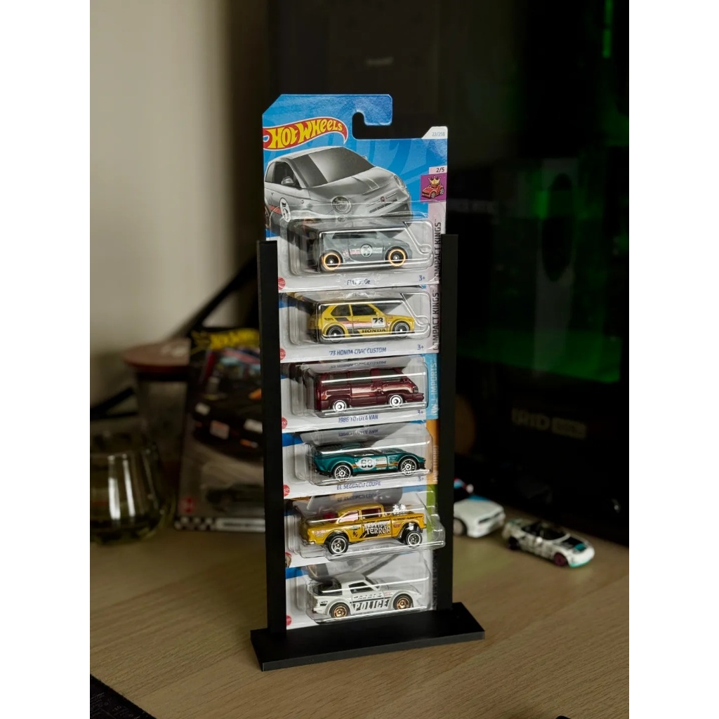 Display Expositor Hot Wheels Impresso em 3D - Suporte para 6