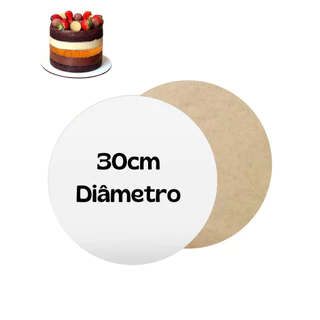 Cake Board 30cm KIT com 10 / 20 /30 OU 40 unidades Branco Mdf 3mm Tabuleiros Confeitaria base para bolo frios cakeboard