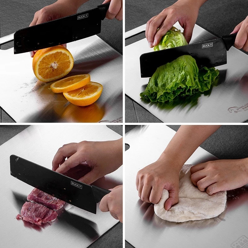 Imagem do produto Tábua De Corte 304 Aço Inoxidável Antibacteriana À Prova De Mofo 46 cm tábua de cozinha 3