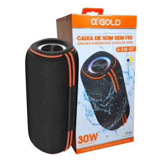 Caixa De Som Bluetooth S/ Fio Sm07 Potencia 30w Prova D Agua A