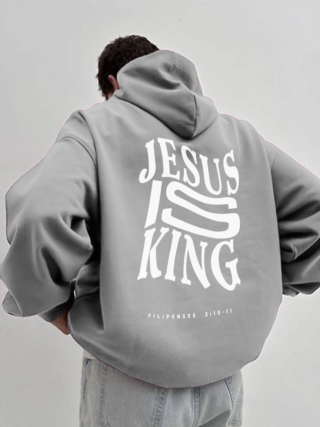 Moletom Cangurú Masculino Jesus is King gospel cristão com capuz