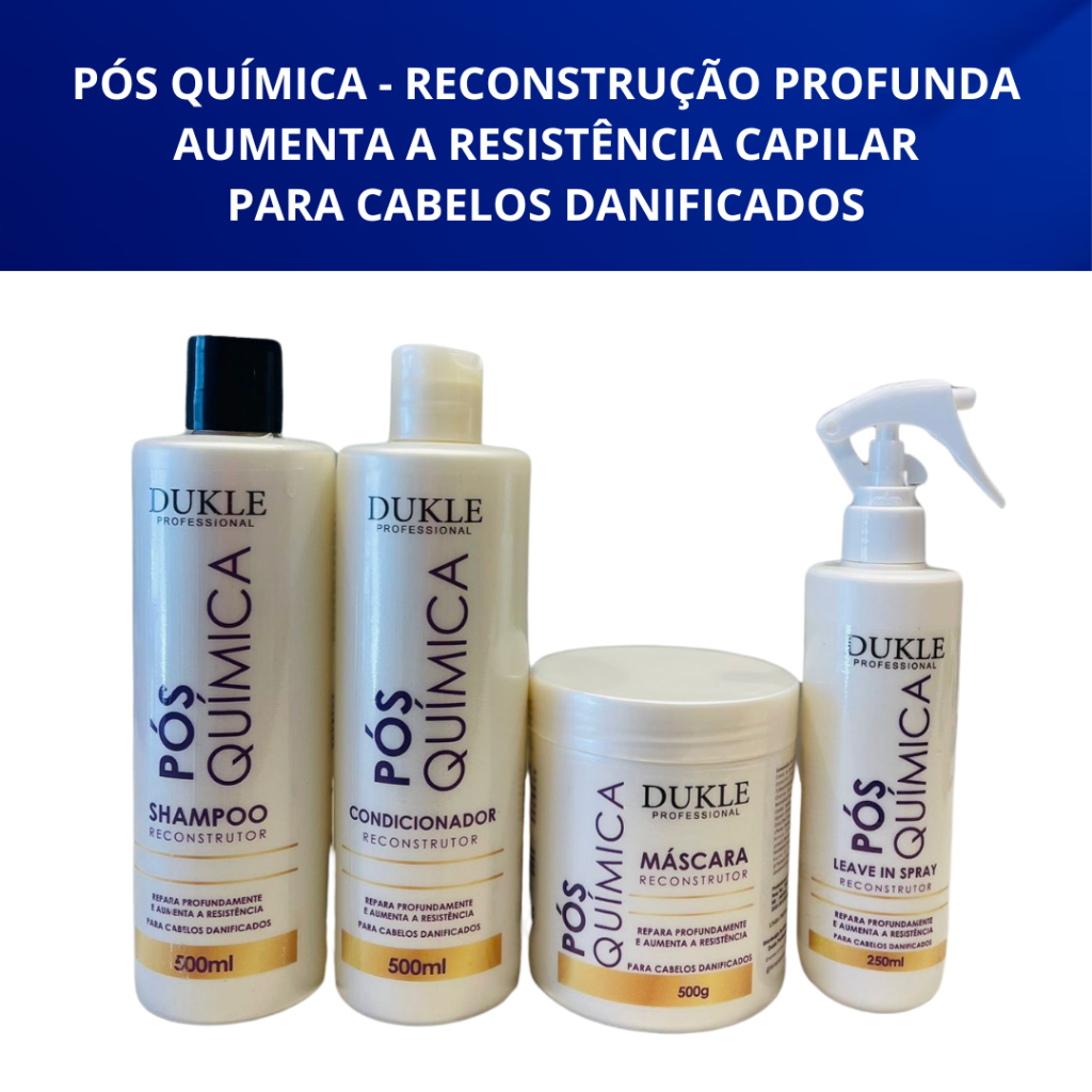 Kit Capilar Pós Qúimica Para Cabelos Danificados 4 Passos | Shopee Brasil