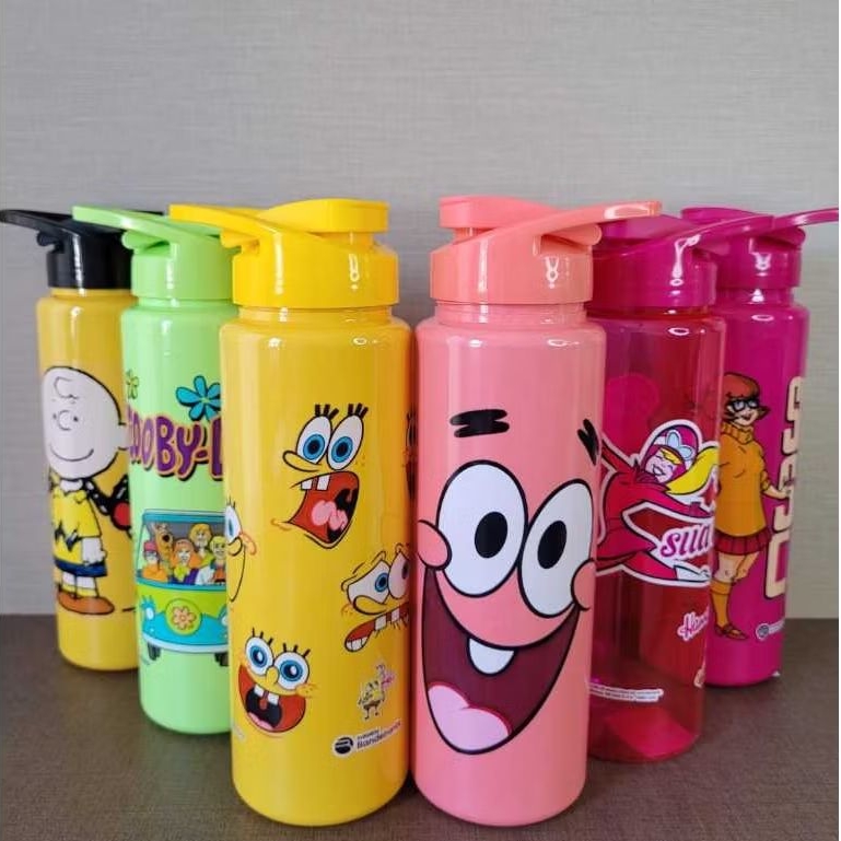 Garrafa de água squeeze 750ML bob esponja patrick velma penelope scooby-doo snoopy