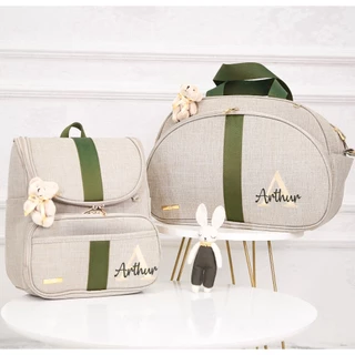 Kit Bolsa Maternidade 2 peças I Mochila Multifunção I Personalizado I Térmica