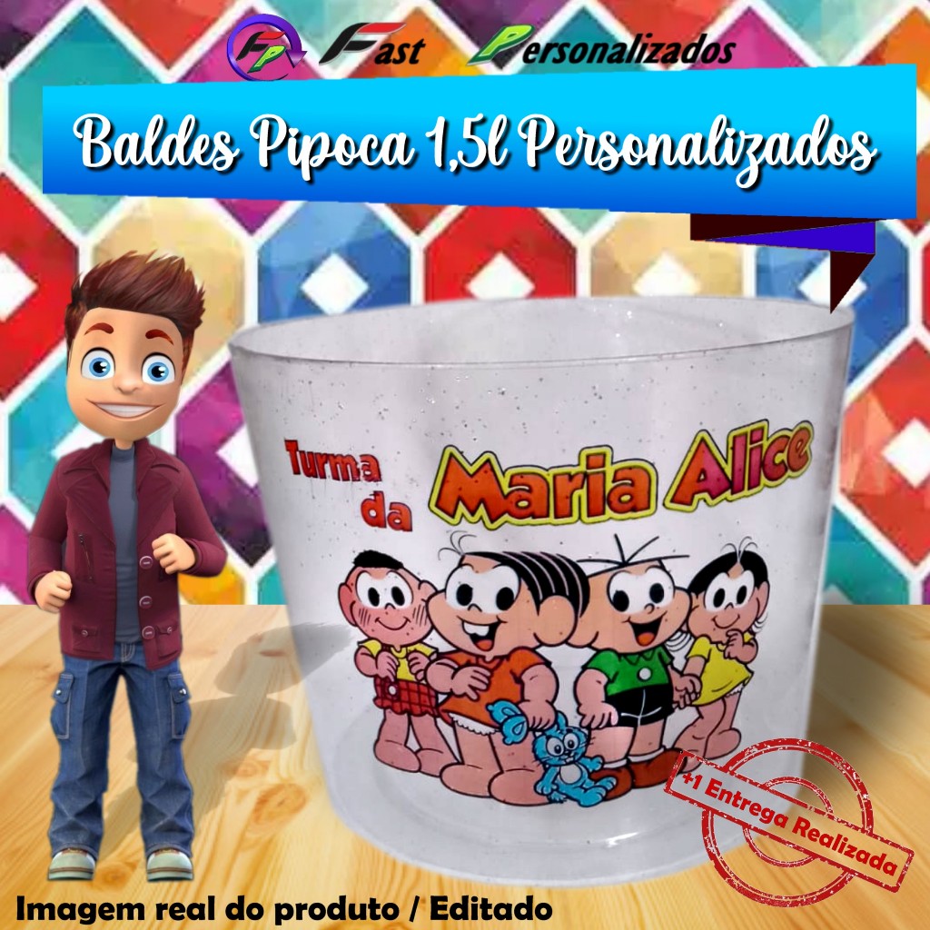 Baldes Pipoca 1,5l Personalizado | Shopee Brasil