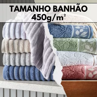 Toalha Banhão 100% Algodão 450g/m² Alta Gramatura Toque Macio Felpuda Excelente Absorção Corttex
